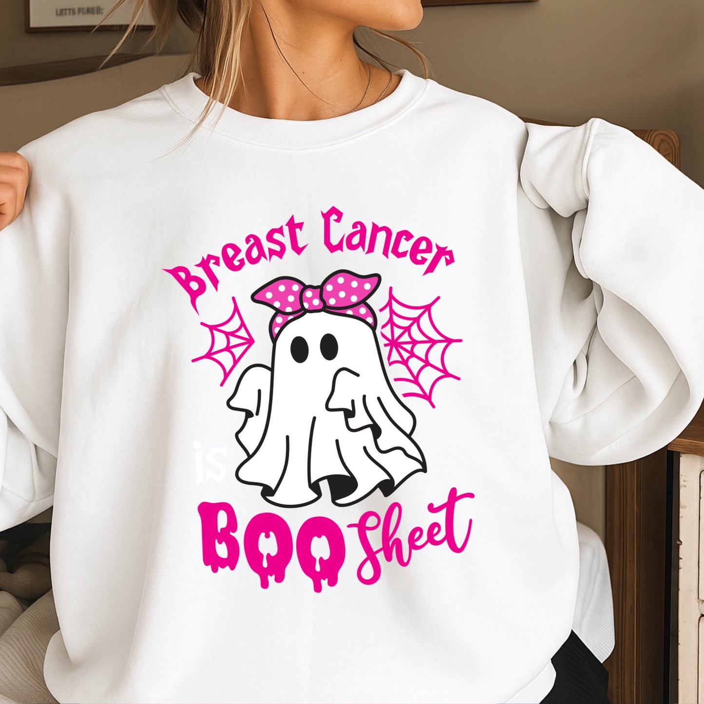 Breast Cancer Is Boo-Sheet Crewneck Sweatshirt
