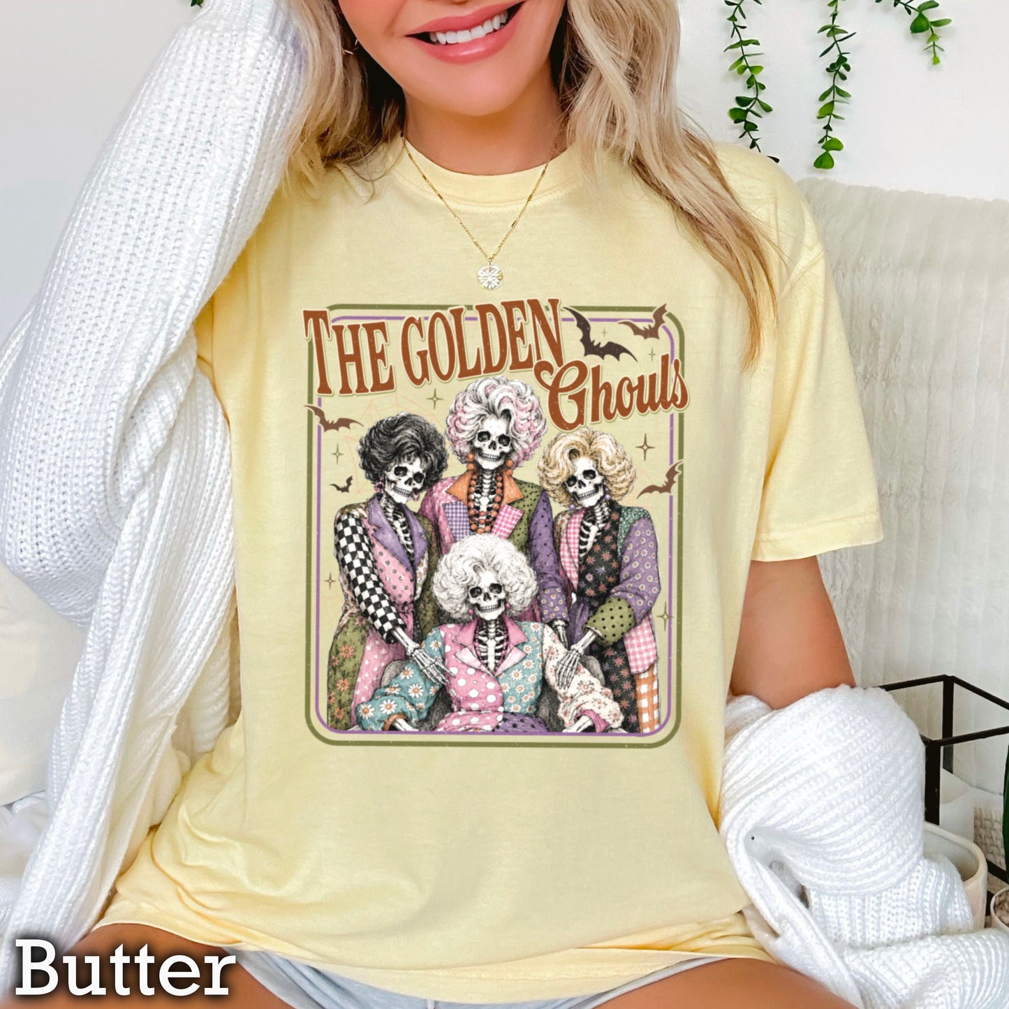 The Golden Ghouls Comfort Color Graphic Tee