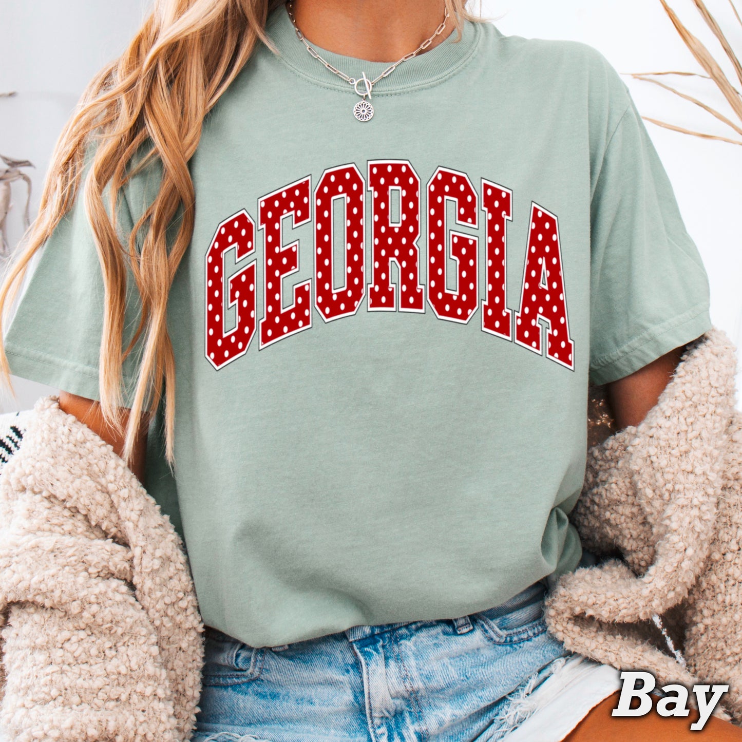 Georgia Polka Dot Comfort Color Graphic Tee