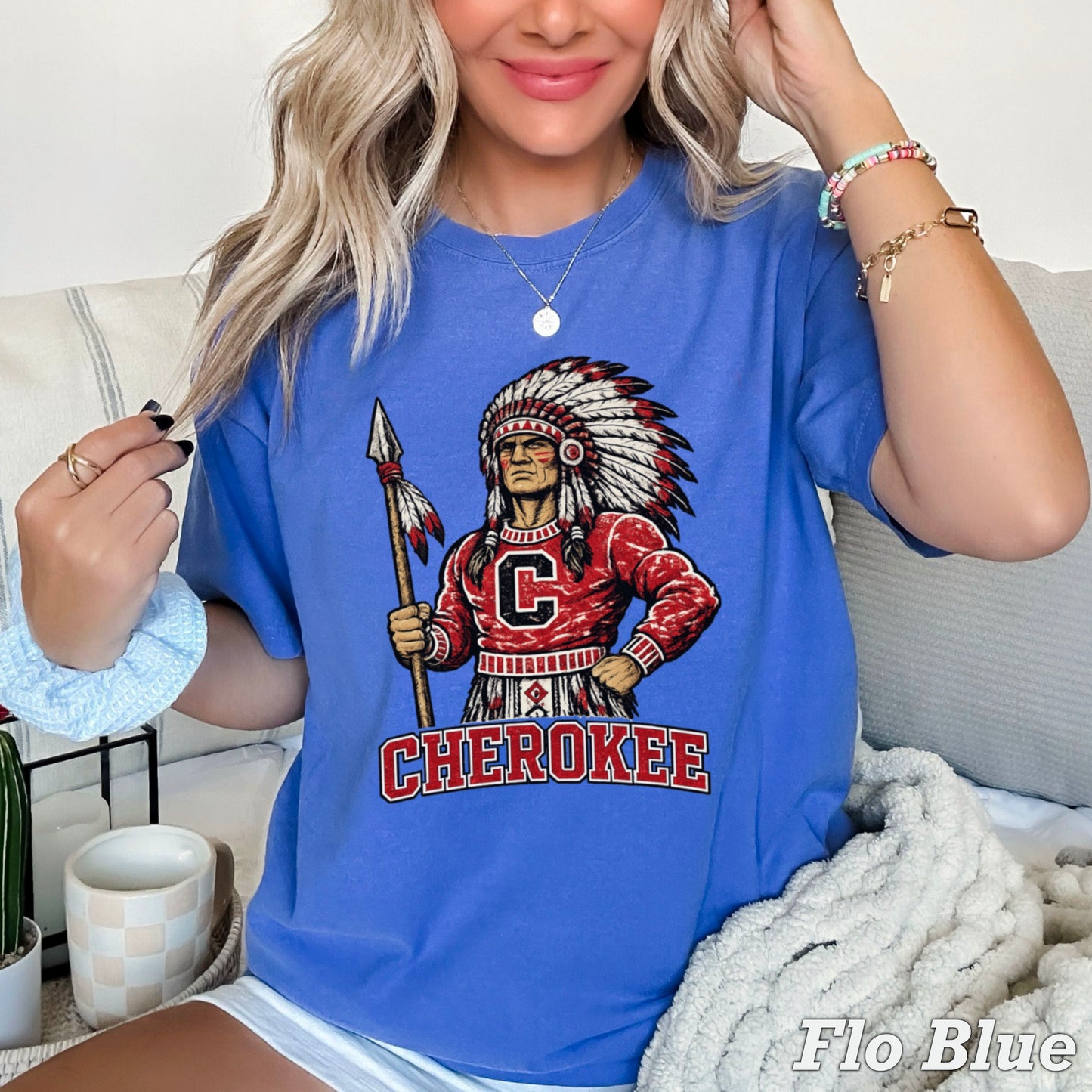 Cherokee Warriors Comfort Color Graphic Tee