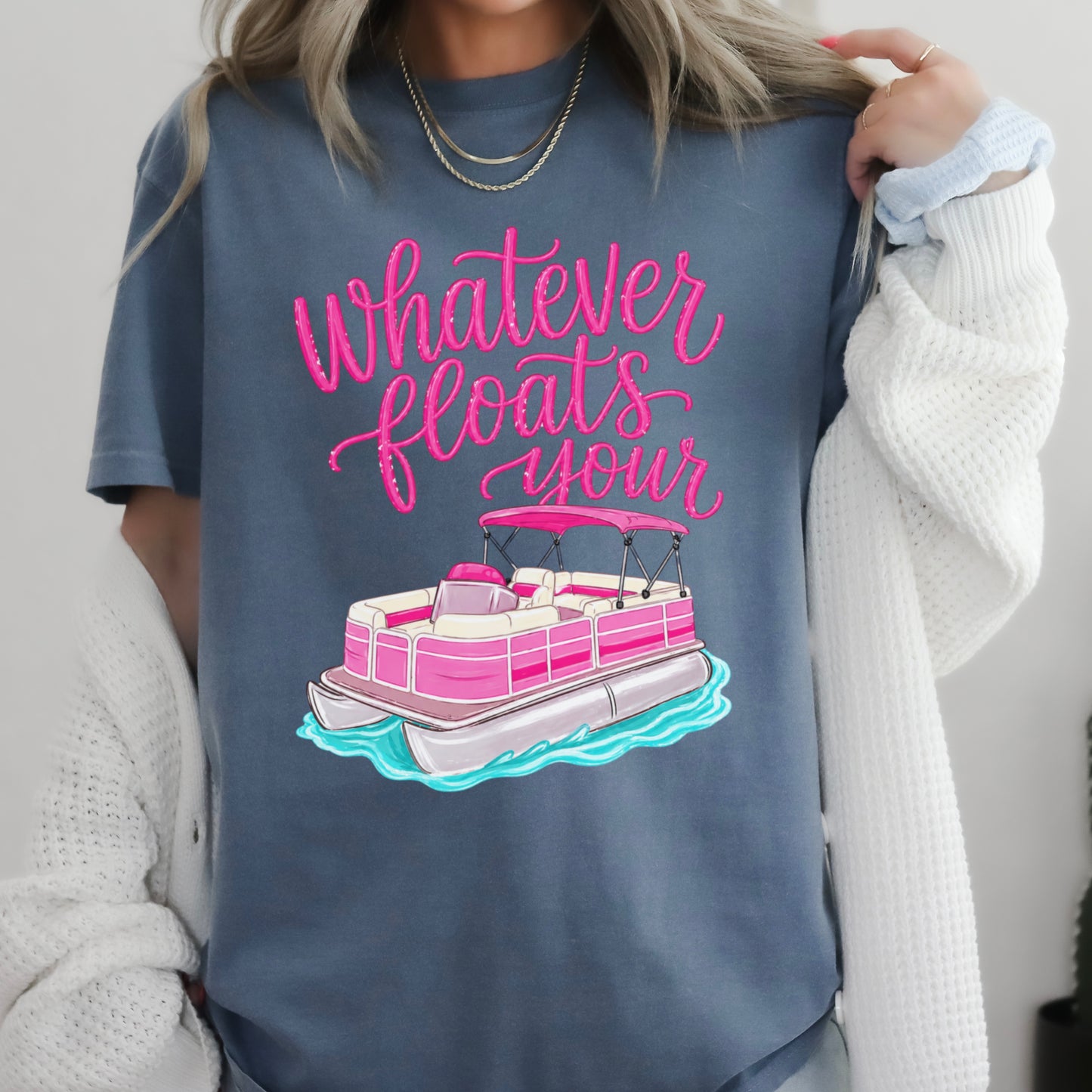 Whatever Floats Your Boat Comfort Color Graphic Tee