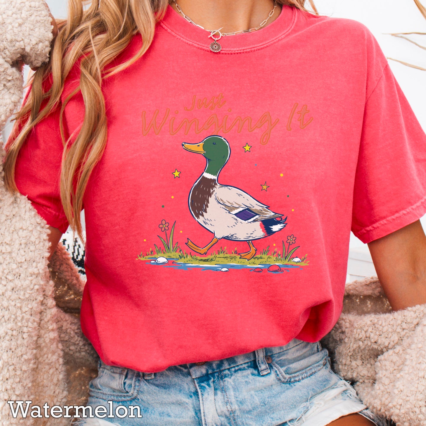 Just Winging It Comfort Color Graphic Tee