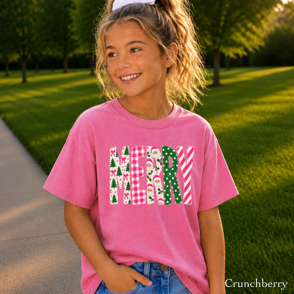 Merry Christmas Youth Comfort Color T-Shirt