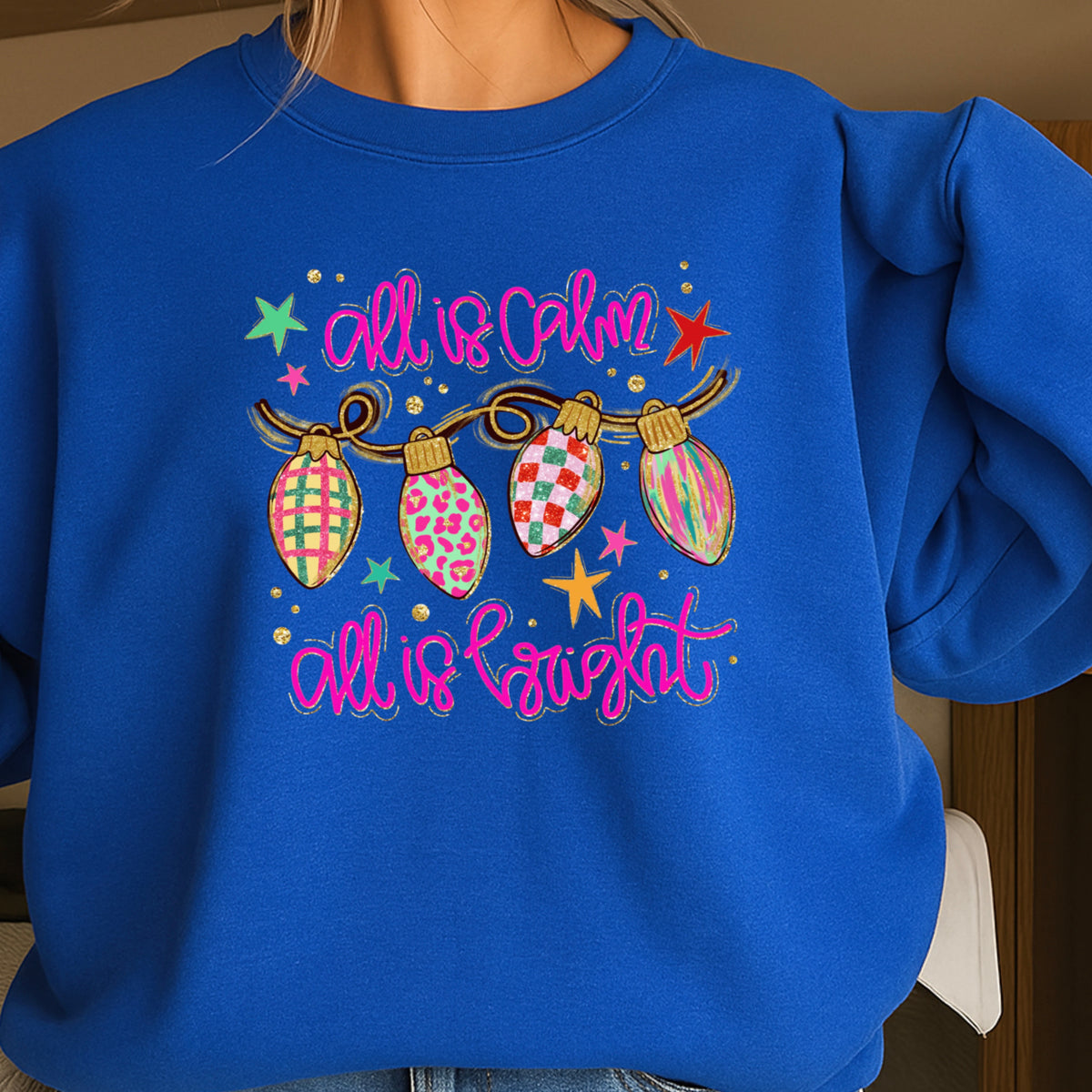 All Is Calm Christmas Crewneck Sweatshirt
