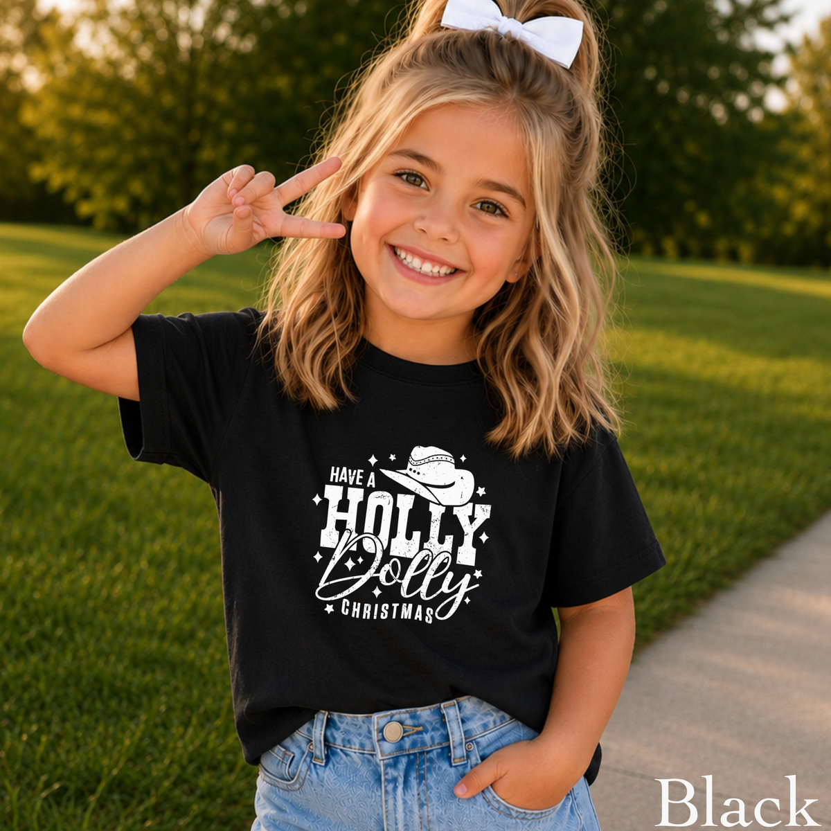 Have A Holly Christmas Youth Comfort Color T-Shirt