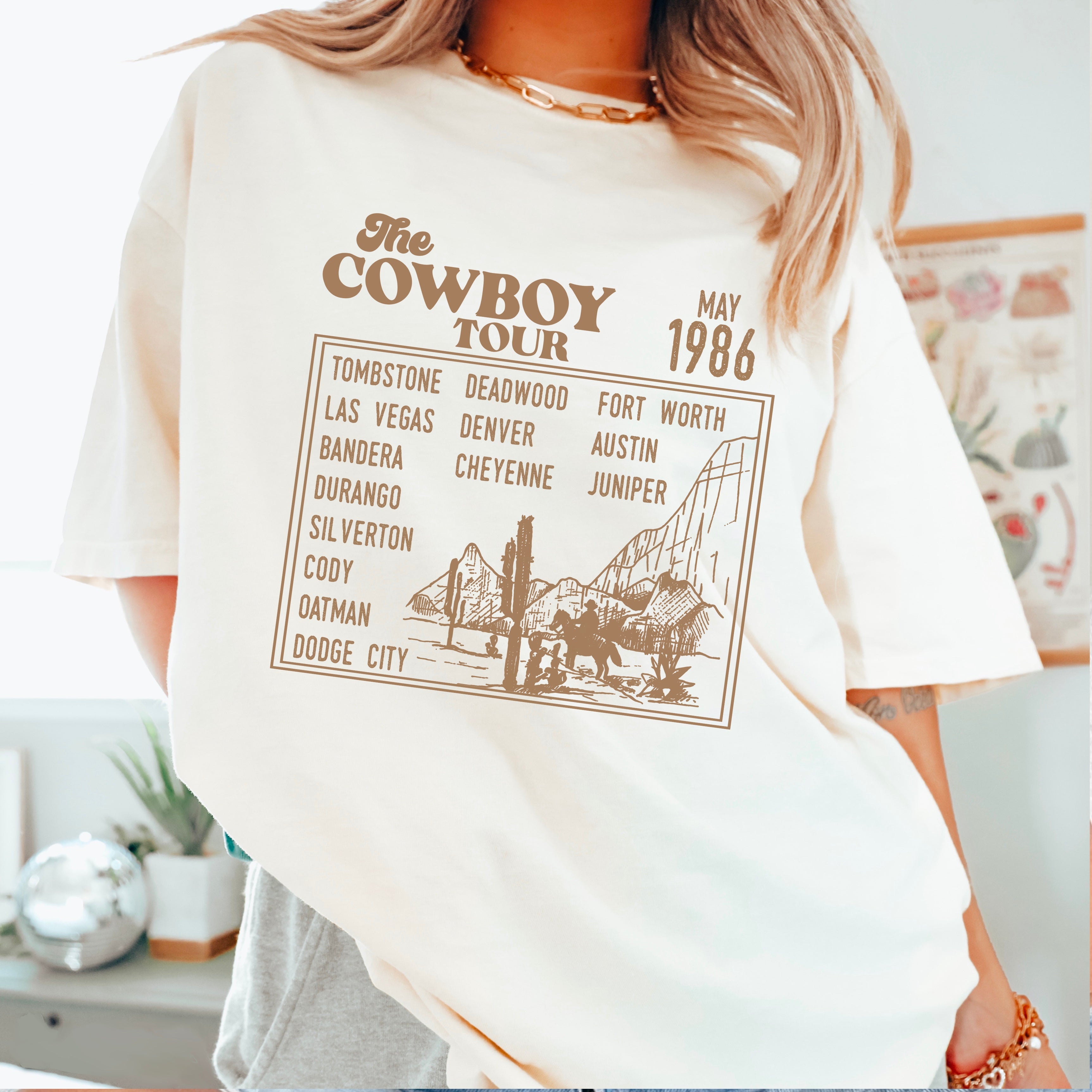 The Cowboy Tour Screen Print Transfer – Peaches & Palm
