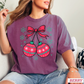 Christmas Cherries Comfort Color Graphic Tee