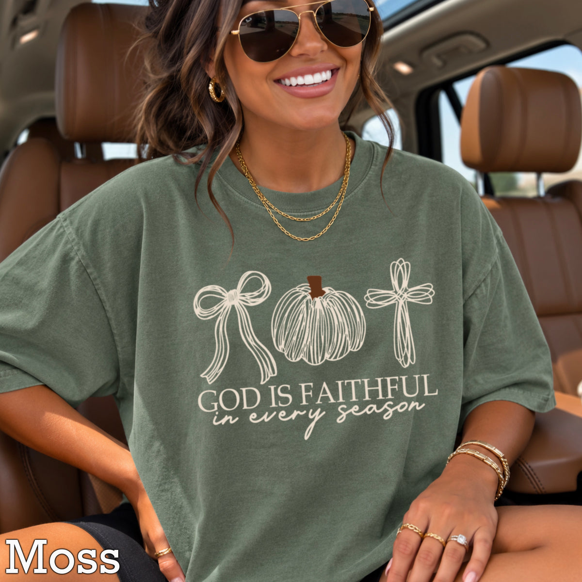 God Is Faithful In Every Season Comfort Color Graphic Tee