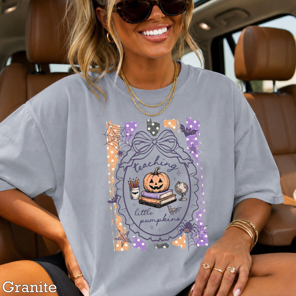 Teaching Little Pumpkins Comfort Color Graphic Tee