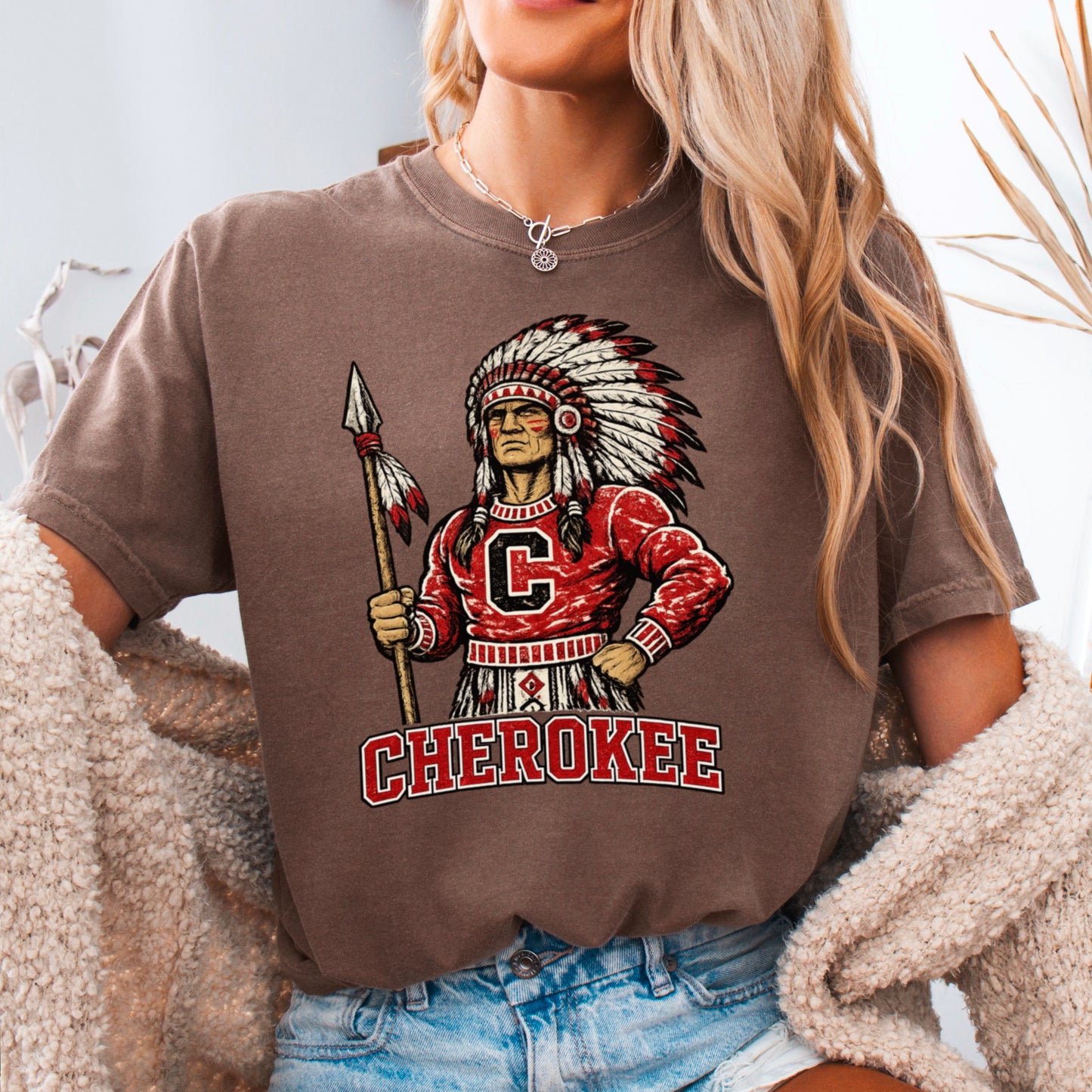 Cherokee Warriors Comfort Color Graphic Tee