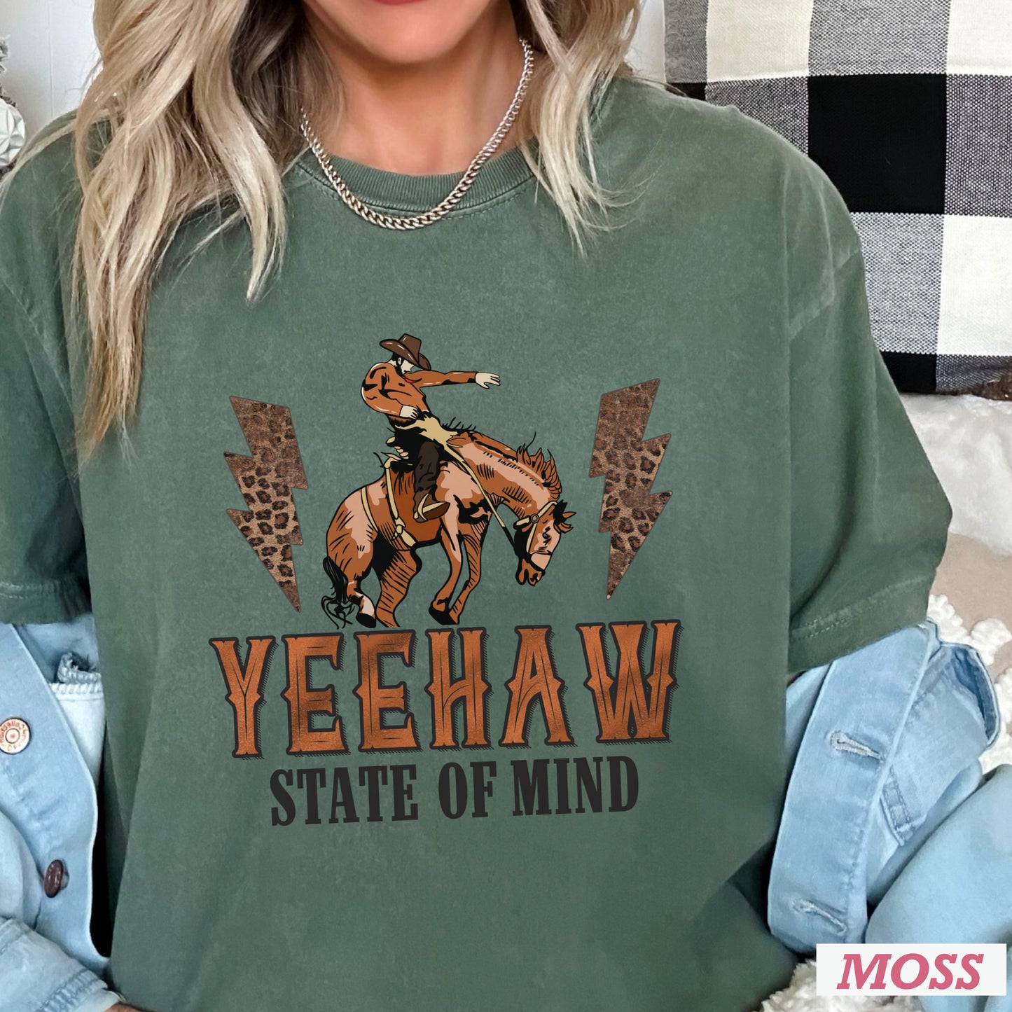 Yeehaw State Of Mind  Comfort Color Graphic Tee