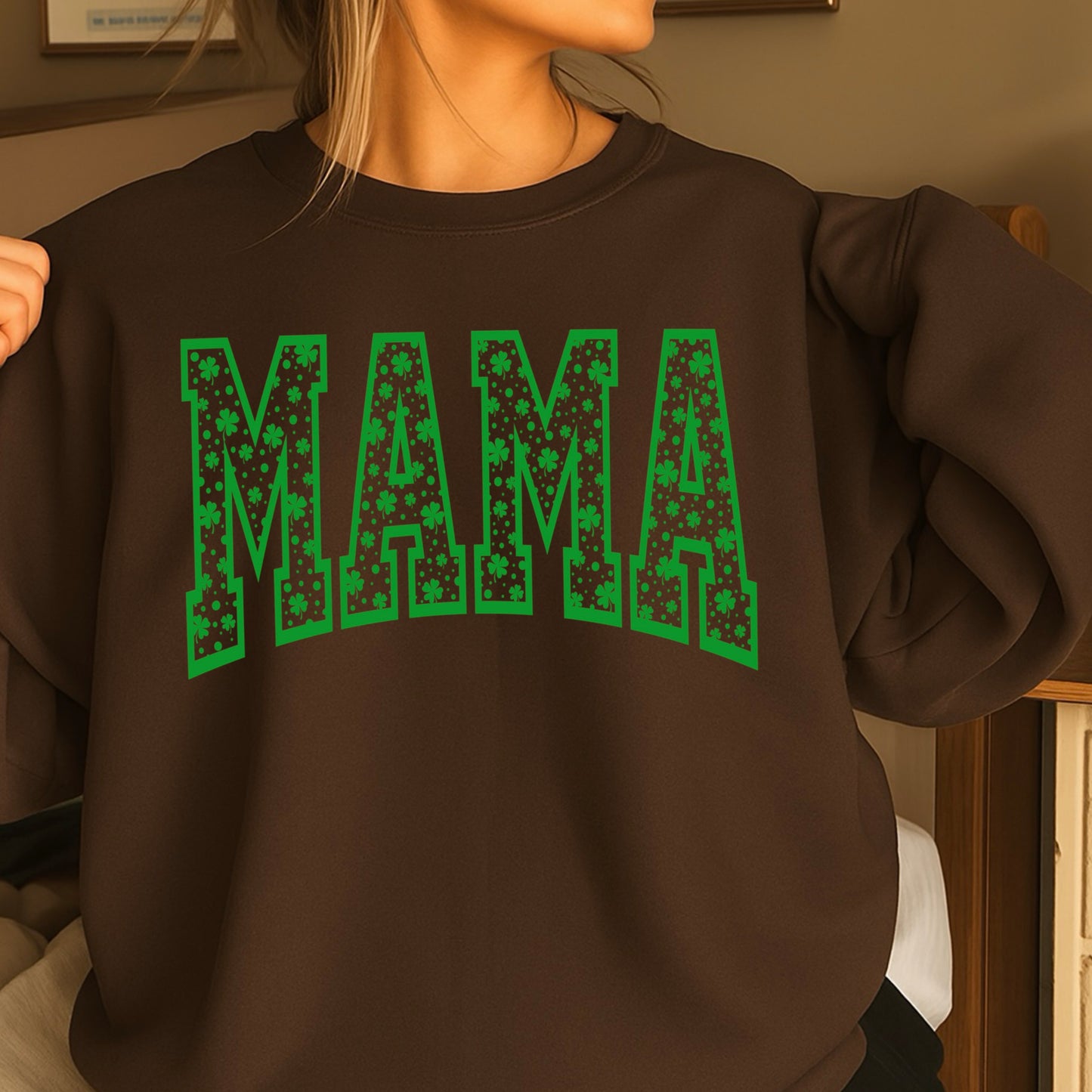 Mama St. Patrick’s Day Crewneck Sweatshirt