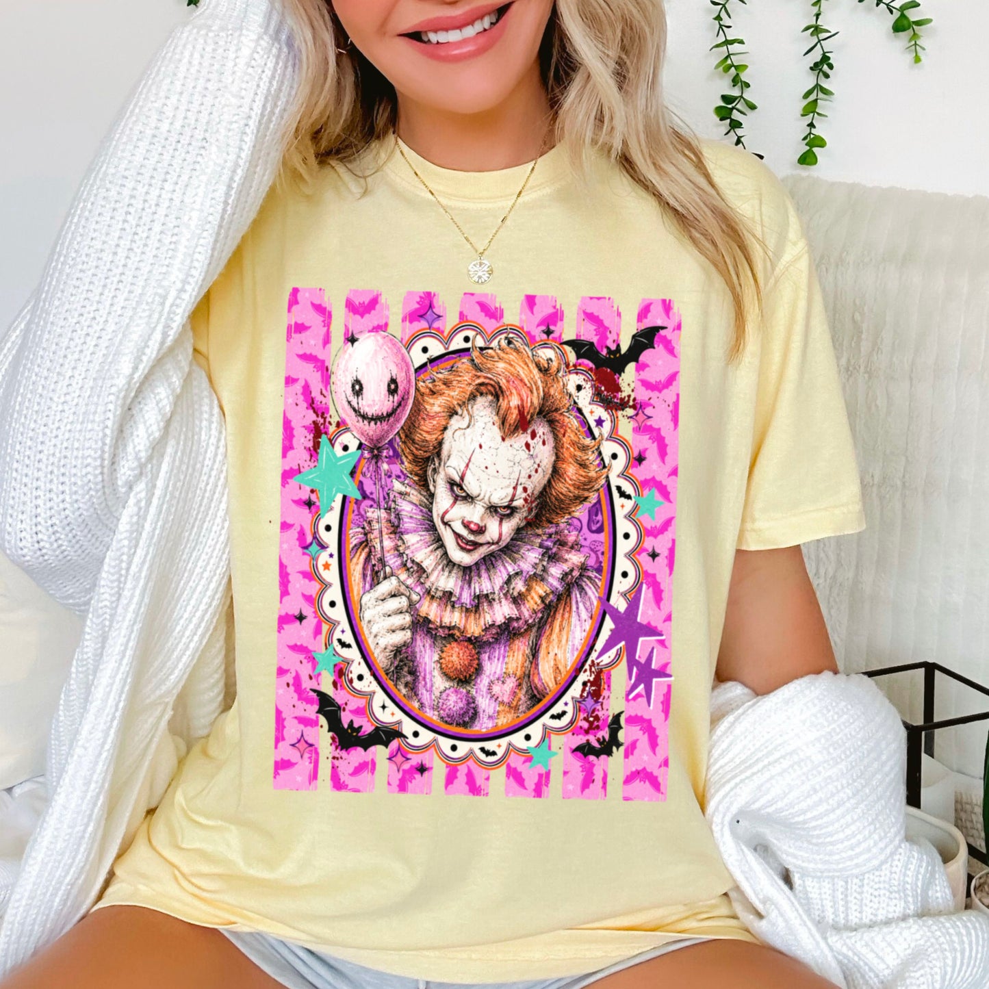 Horror Film Character Halloween Comfort Color Graphic Tee