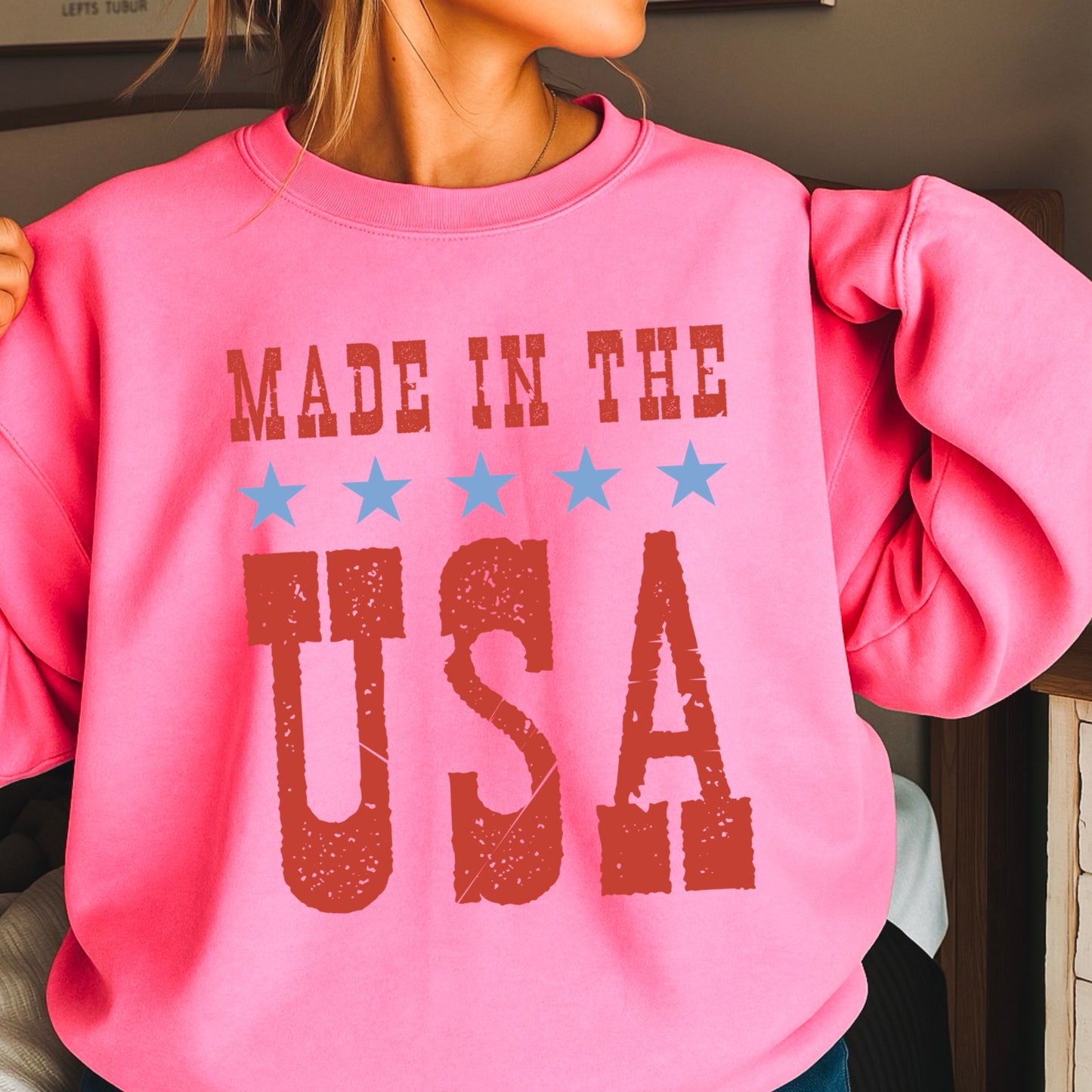 Made In The USA July4th Crewneck Sweatshirt