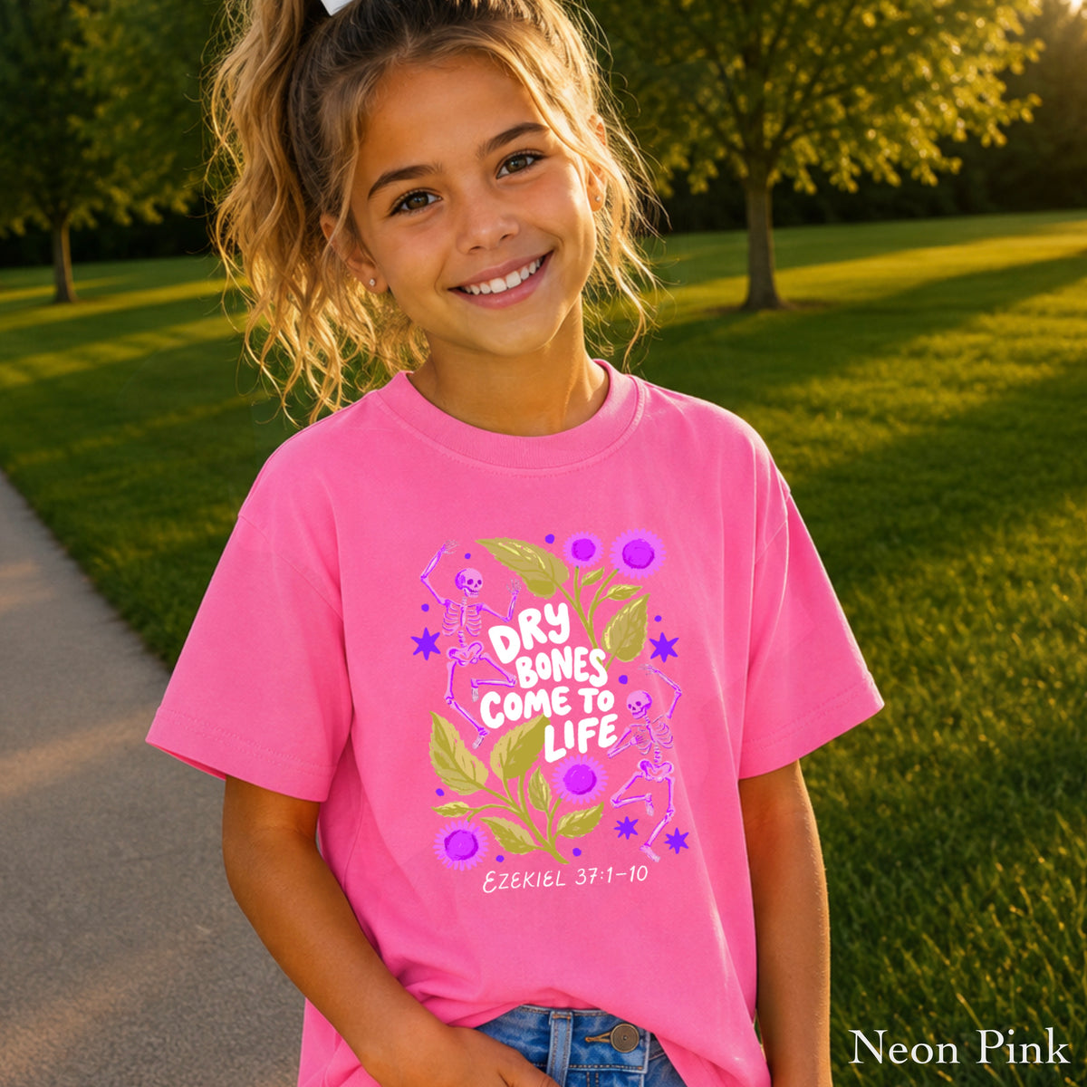 Dry Bones Come To Life Youth Comfort Color Christian T-Shirt