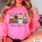 Meowy Christmas Graphic Crewneck Sweatshirt