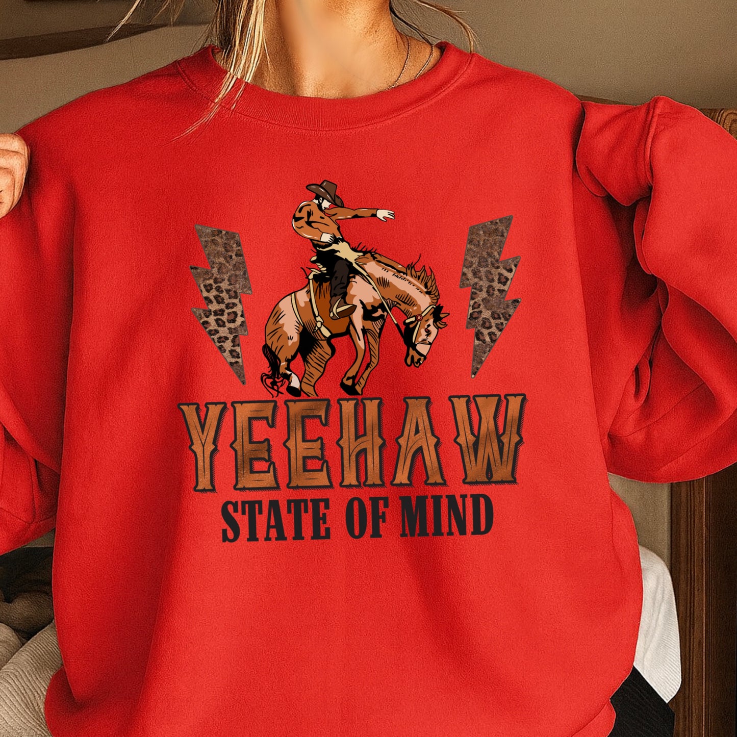 Yeehaw State Of Mind Crewneck Sweatshirt