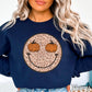 Leopard Face Pumpkin Crewneck Sweatshirt