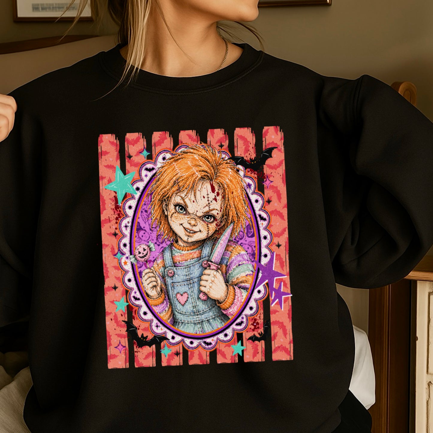 Horror Film Character Crewneck Sweatshirt