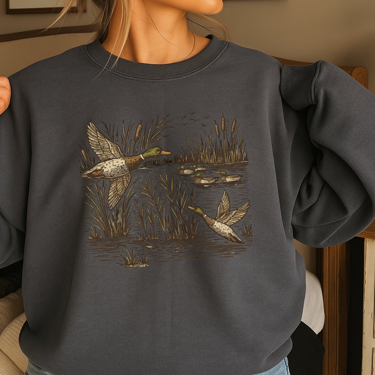 Mallard Duck Crewneck Sweatshirt