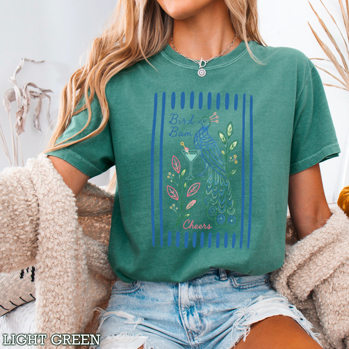 Mahjong Bam Bird Comfort Color Graphic Tee