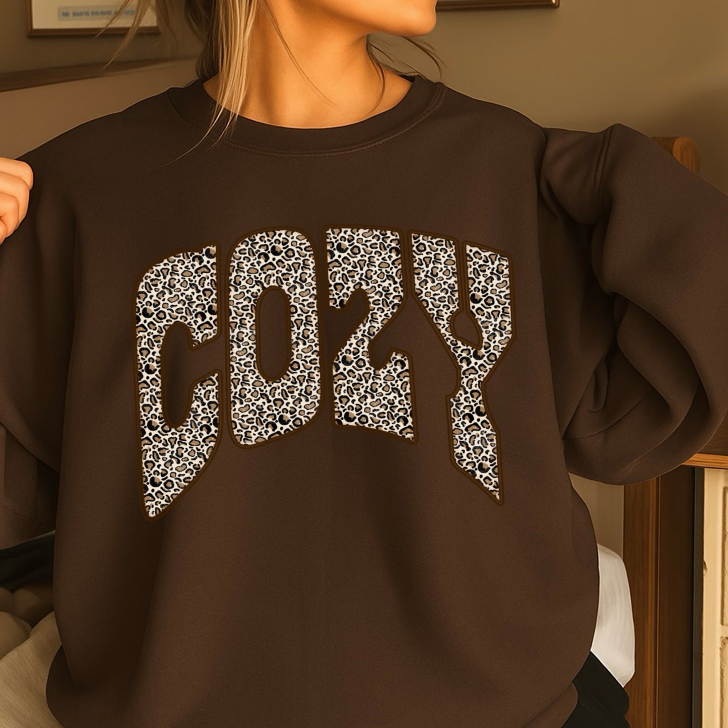 Leopard Cozy Crewneck Sweatshirt