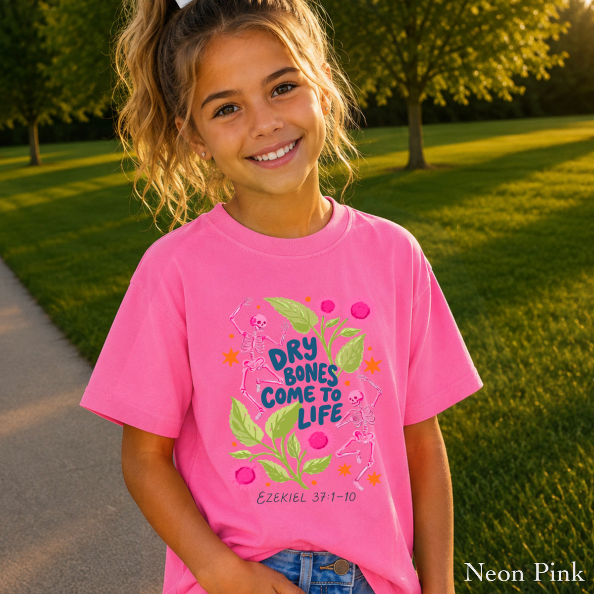 Dry Bones Come To Life Youth Comfort Color Christian T-Shirt