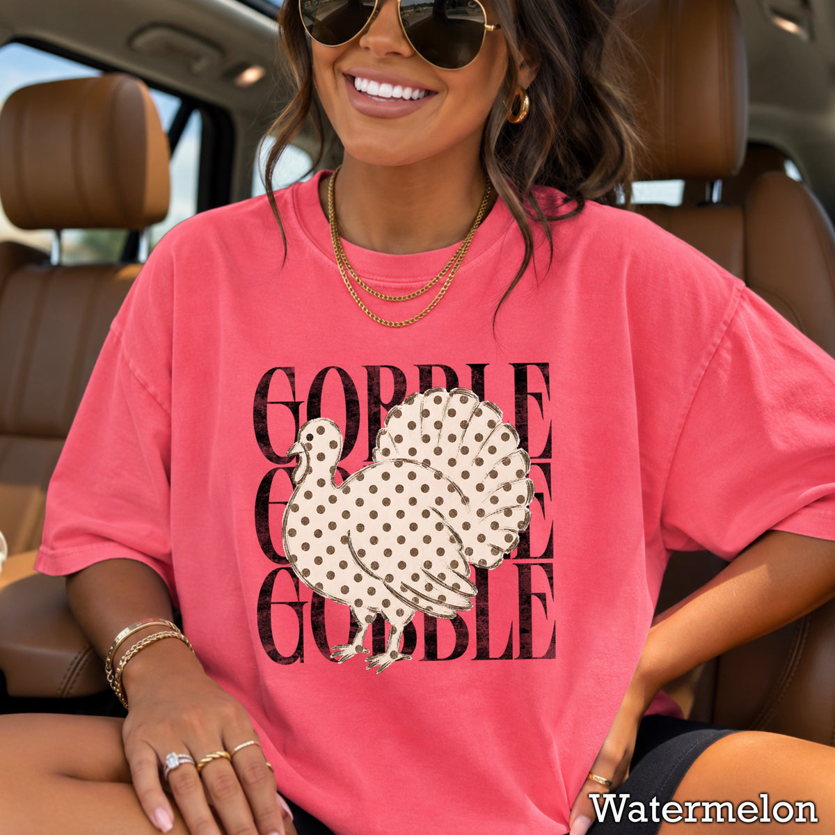 Gobble Thanksgiving Comfort Color Graphic Tee