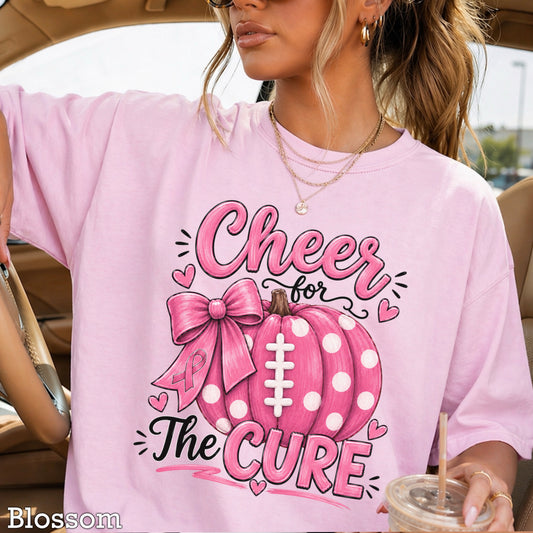 Cheer For The Cure Comfort Color Graphic Tee