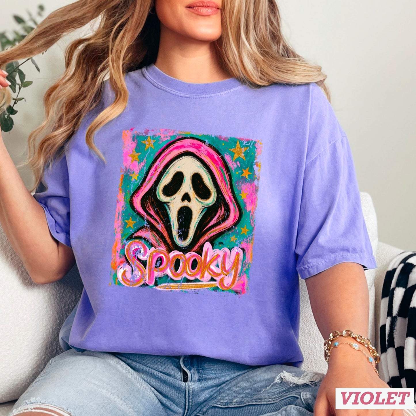 Spooky Floral Comfort Color Graphic Tee
