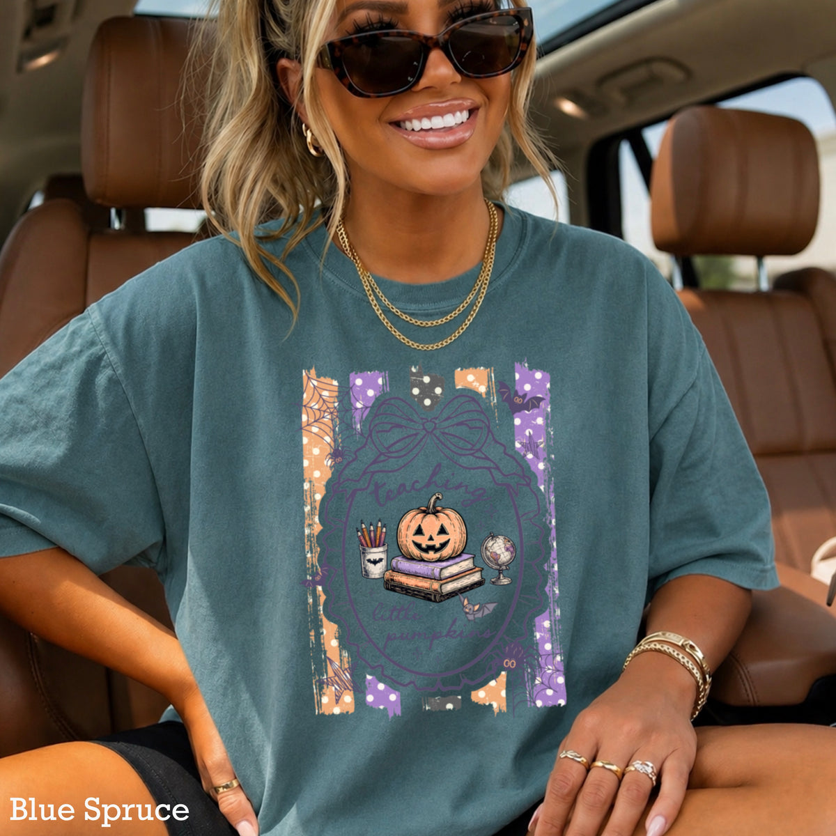 Teaching Little Pumpkins Comfort Color Graphic Tee