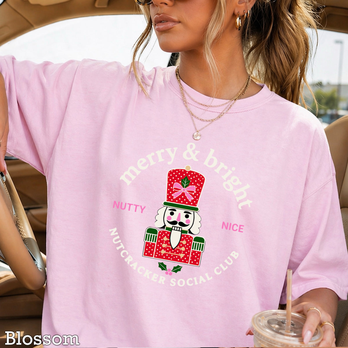 Nutcracker Social Club Christmas Comfort Color Graphic Tee