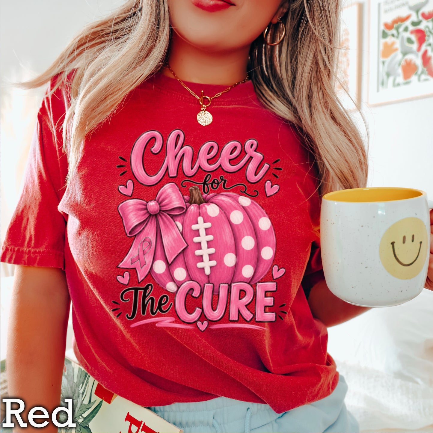 Cheer For The Cure Comfort Color Graphic Tee