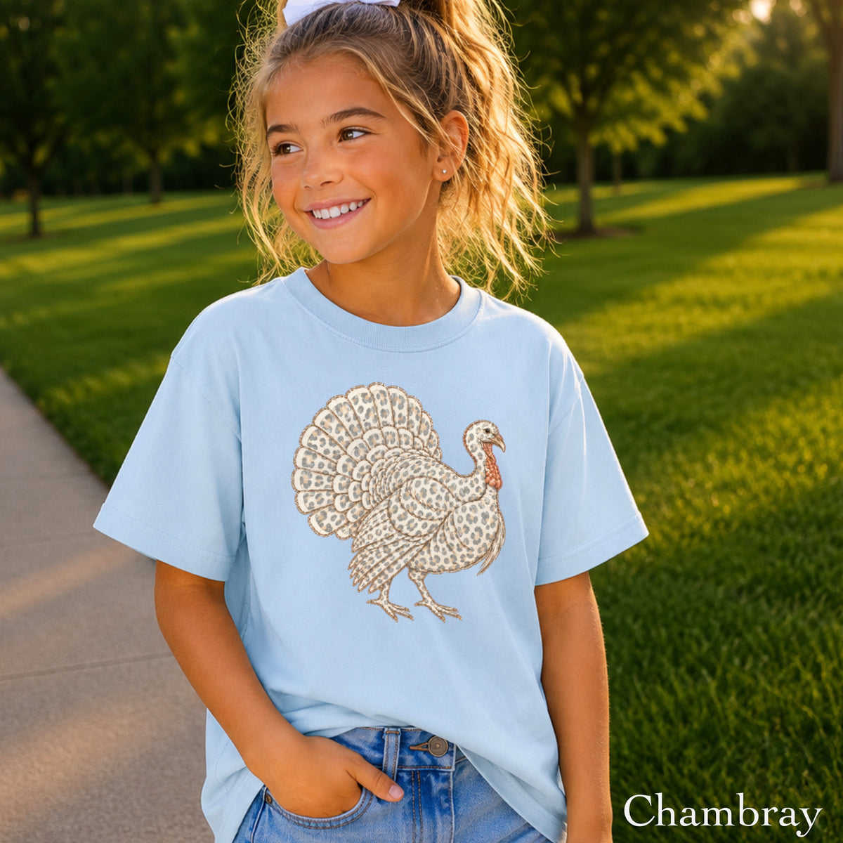Turkey Thanksgiving Youth Comfort Color T-Shirt