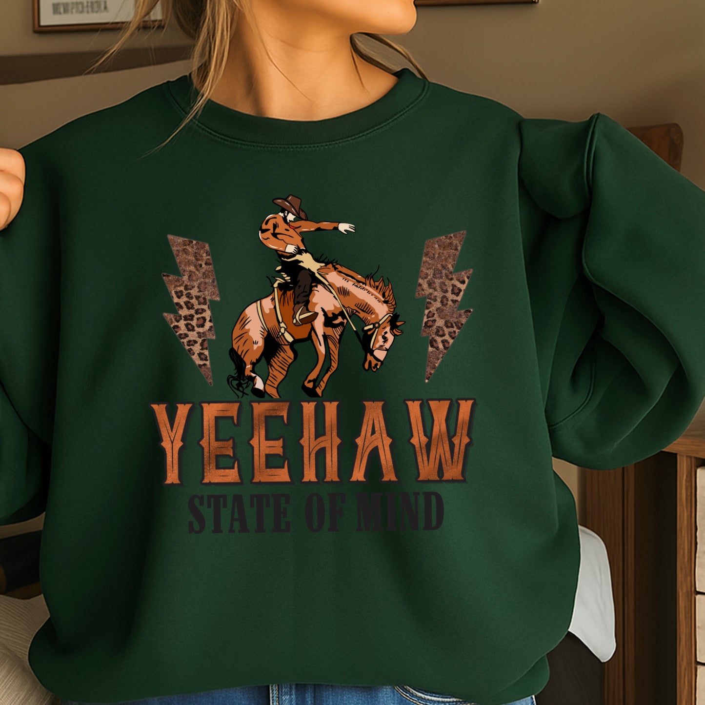 Yeehaw State Of Mind Crewneck Sweatshirt