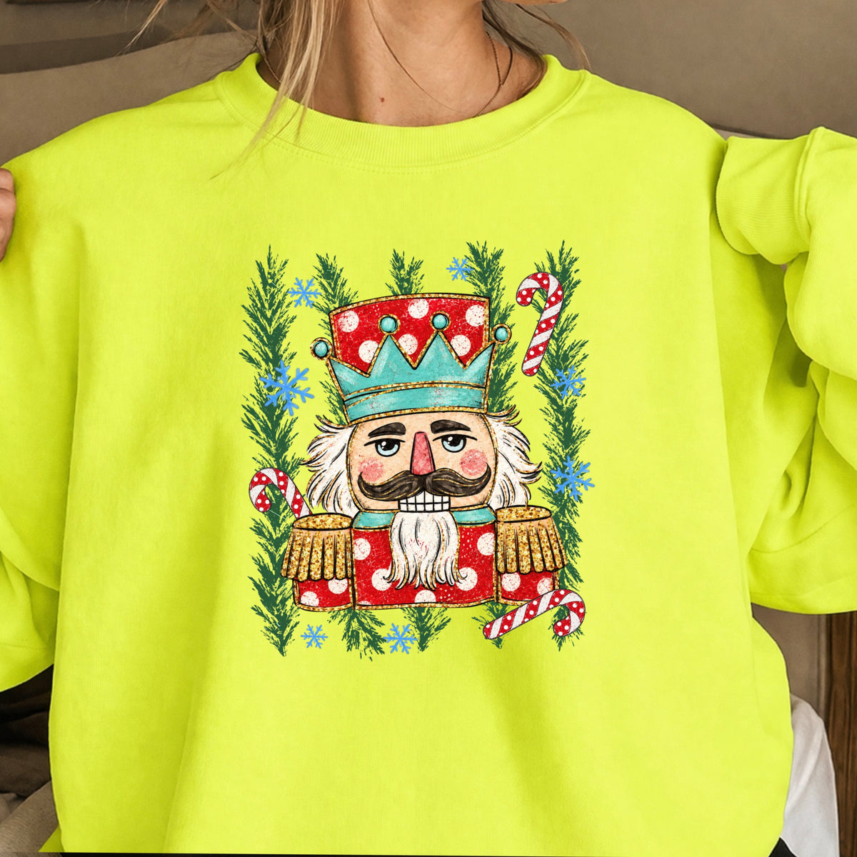 Preppy Nutcracker Christmas Crewneck Sweatshirt