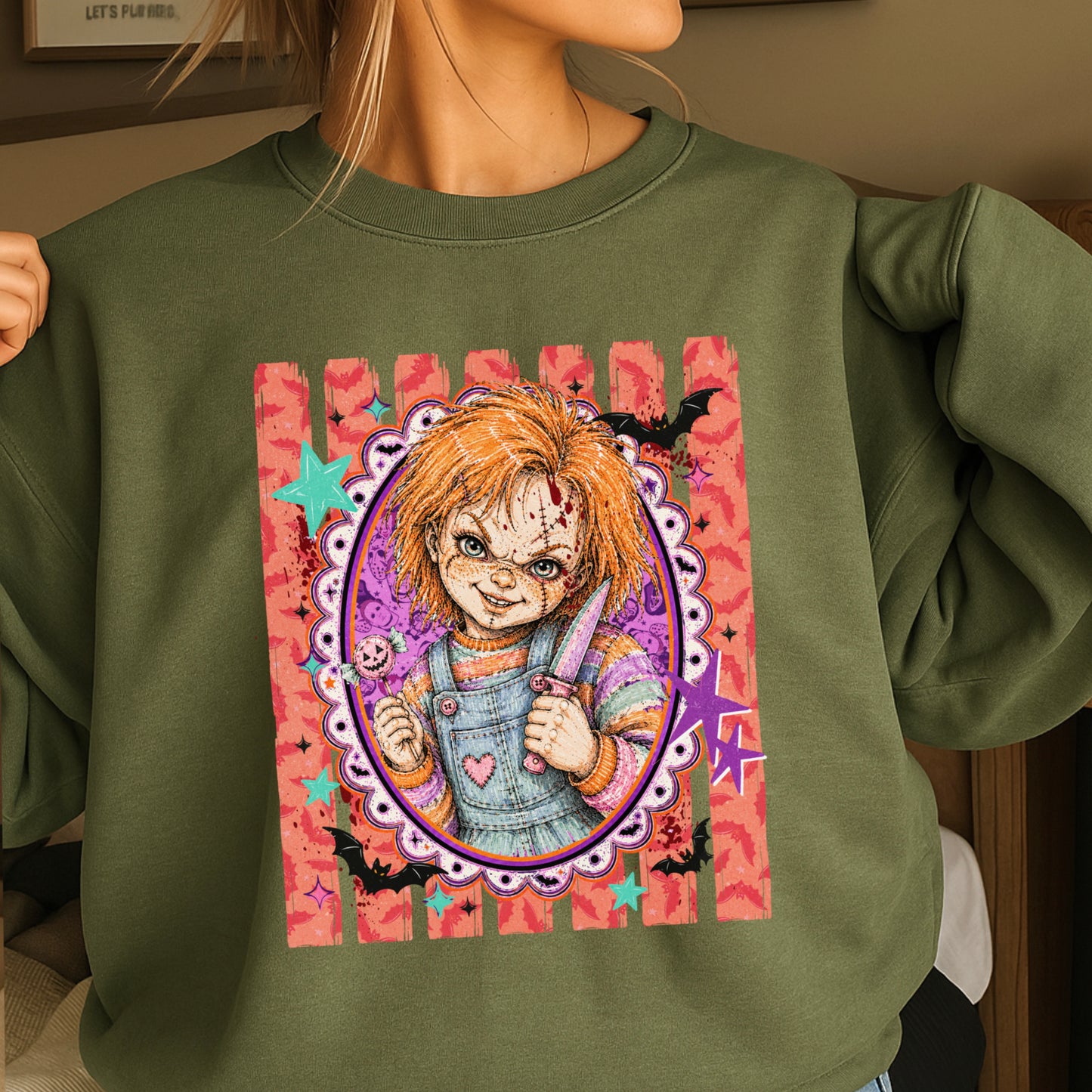 Horror Film Character Crewneck Sweatshirt