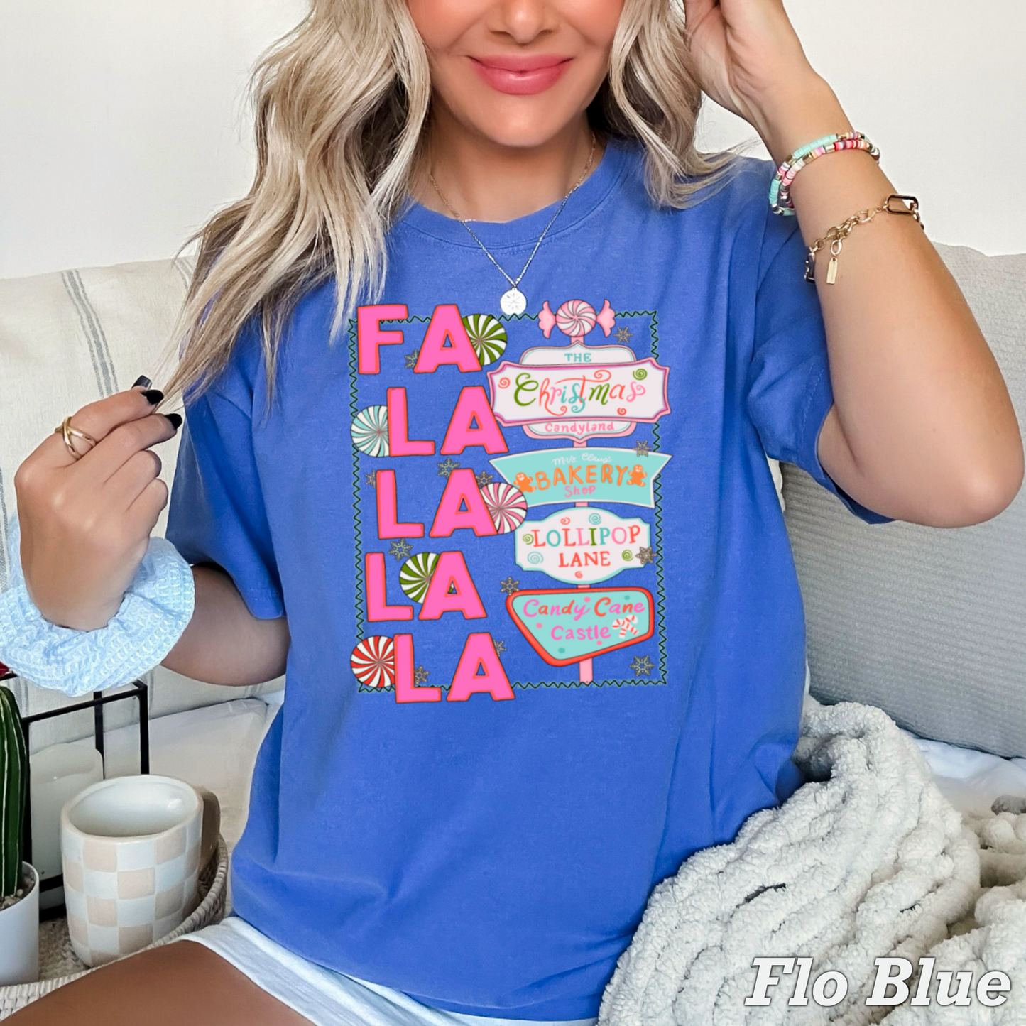 Fa La La Comfort Color Graphic Tee