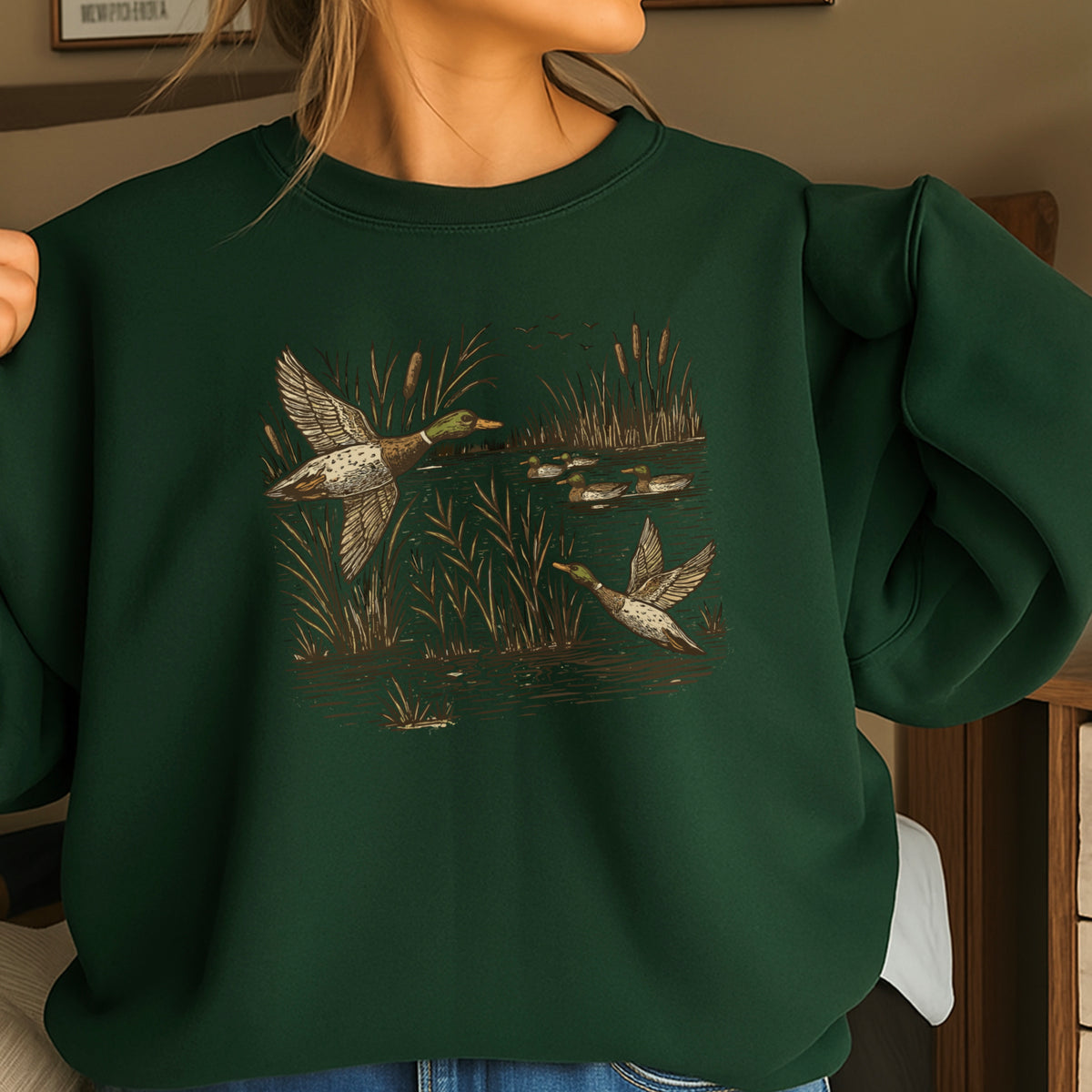 Mallard Duck Crewneck Sweatshirt