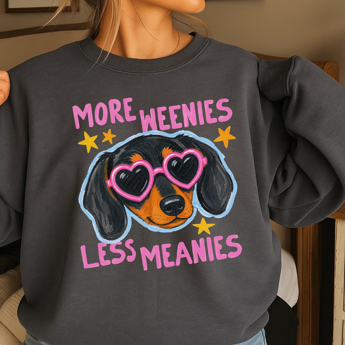 More Weenies Less Meanies Crewneck Sweatshirt