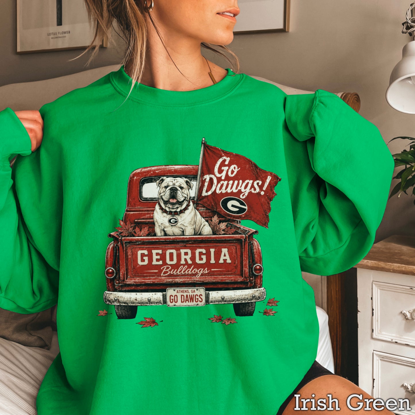 Red & Black Pickup Truck Crewneck Sweatshirt