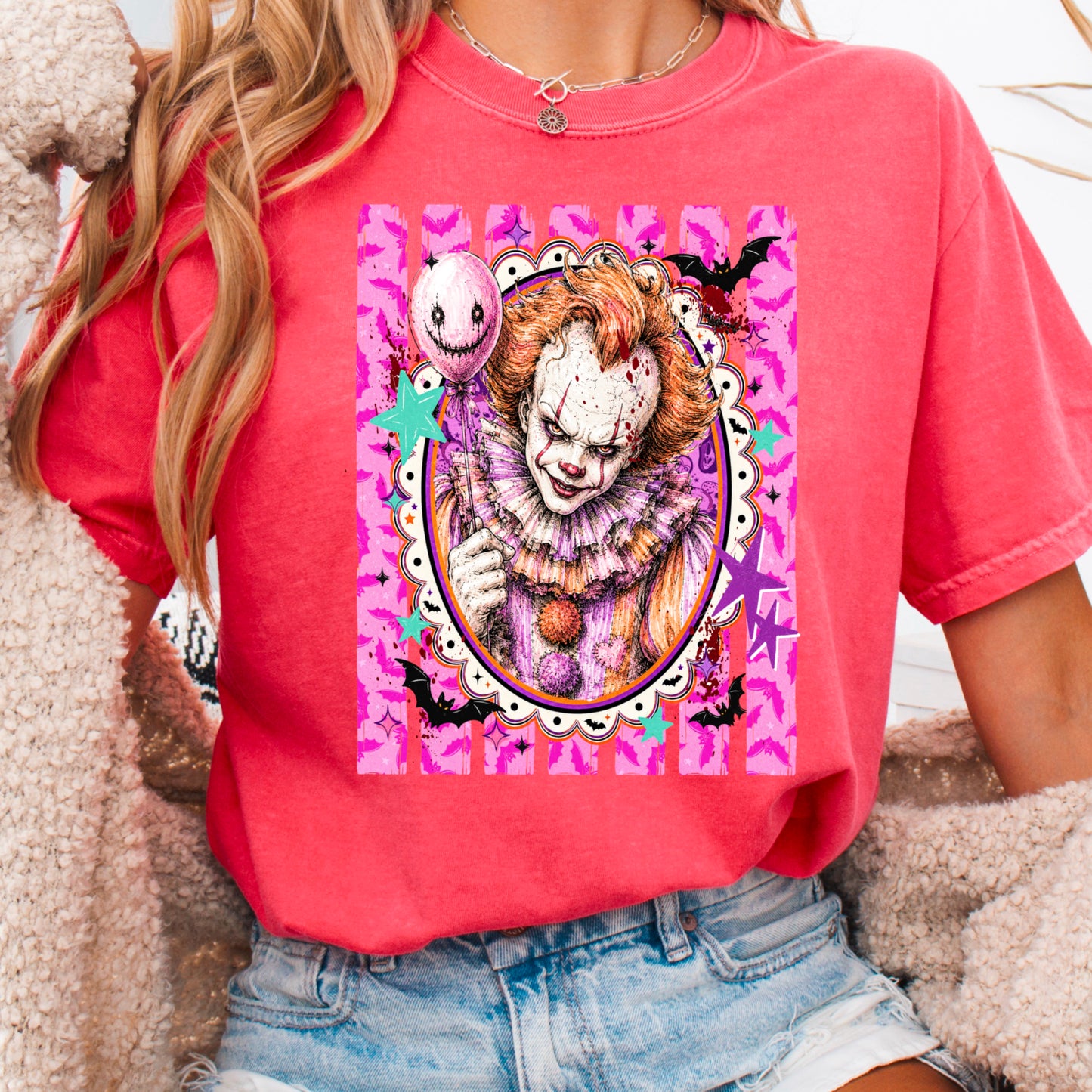 Horror Film Character Halloween Comfort Color Graphic Tee