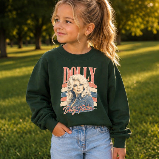 Retro Dolly Youth Crewneck Sweatshirt