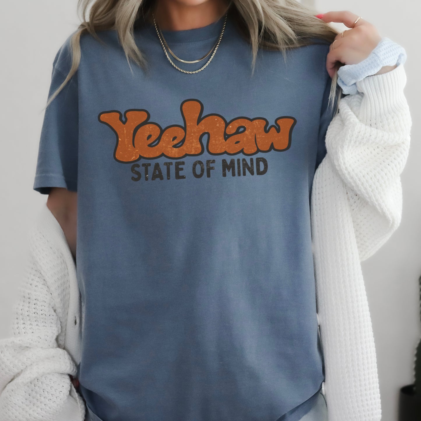 Yeehaw State Of Mind Comfort Color Graphic Tee