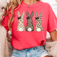 Easter Rabbit Trio Easter Comfort Color Graphic Tee