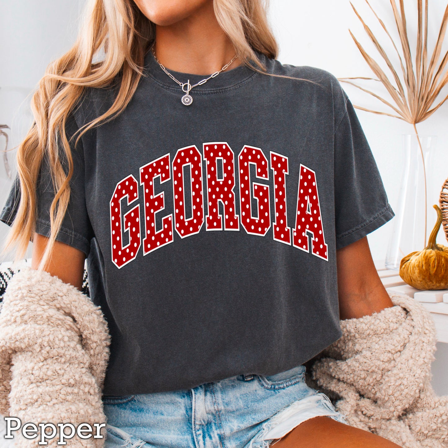 Georgia Polka Dot Comfort Color Graphic Tee