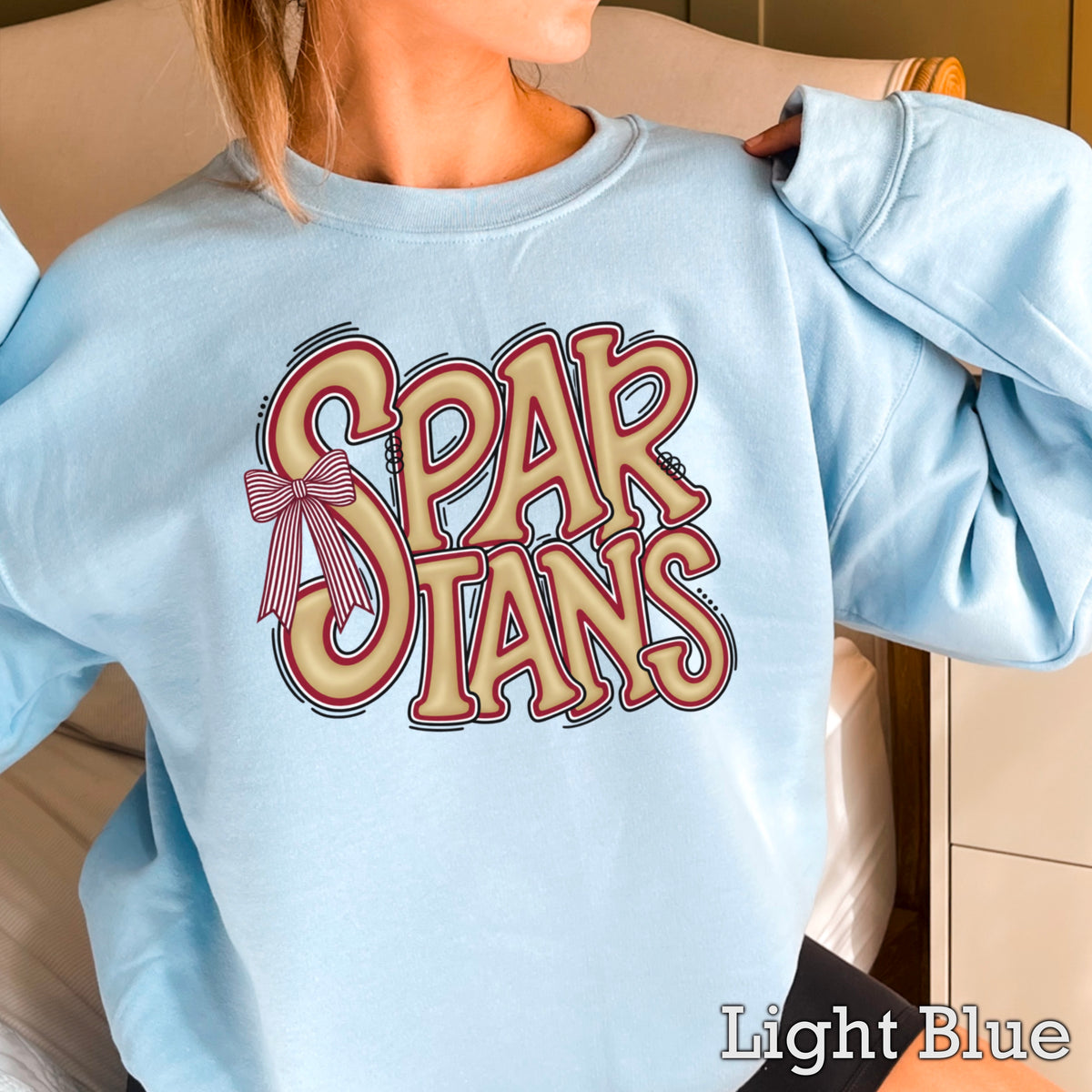Spartans Coquette Bow Crewneck Sweatshirt