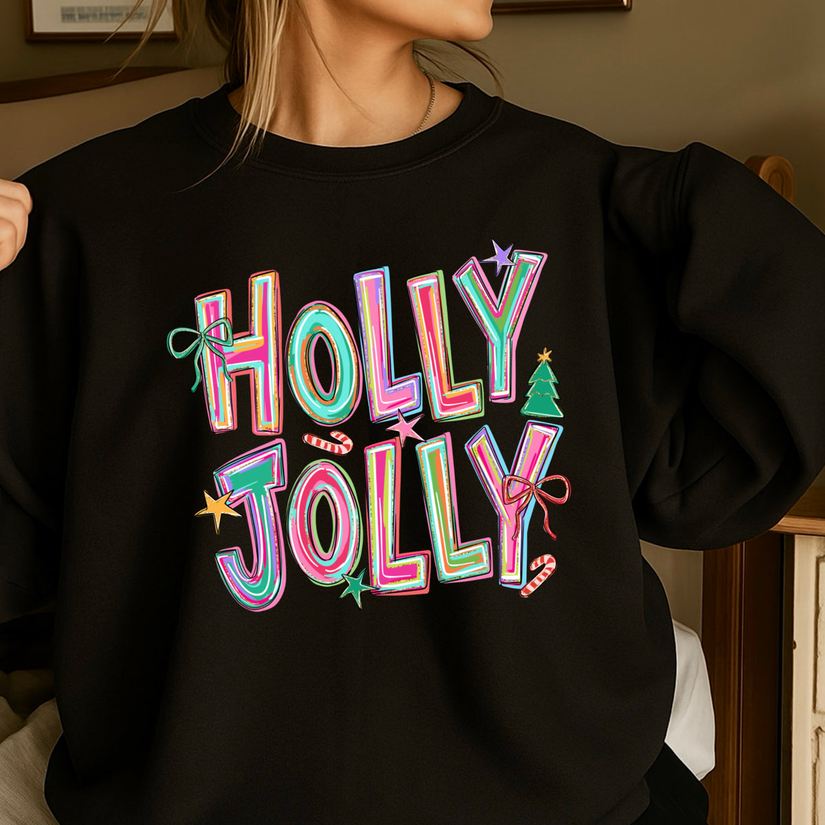 Holly Jolly Christmas Crewneck Sweatshirt