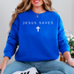 Jesus Saves Graphic Crewneck Sweatshirt