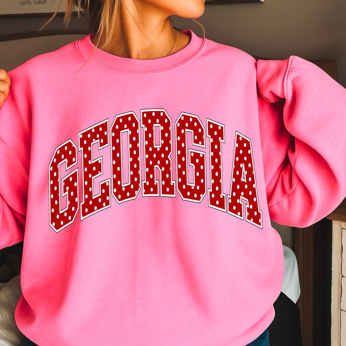 Georgia Polka Dot Crewneck Sweatshirt